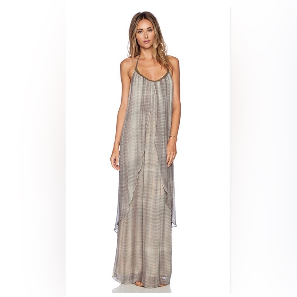 RAGA Women's S Aphrodite Maxi Multi-Color Boho Halter Dress w/Beaded Collar NWT - Picture 16 of 16